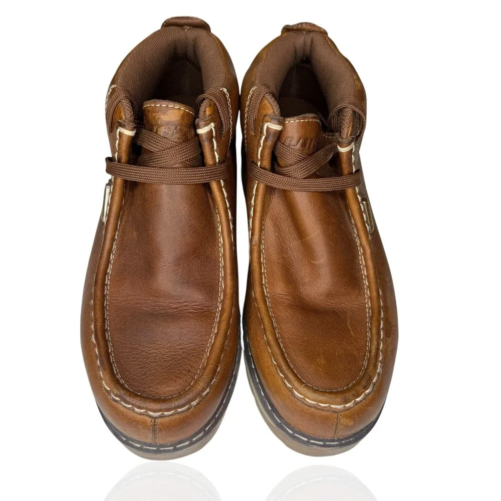 Lugz Strutt Shoes Mens 8 Tan Leather Lace Up Chukka Boots‎ Casual Comfort Y2K